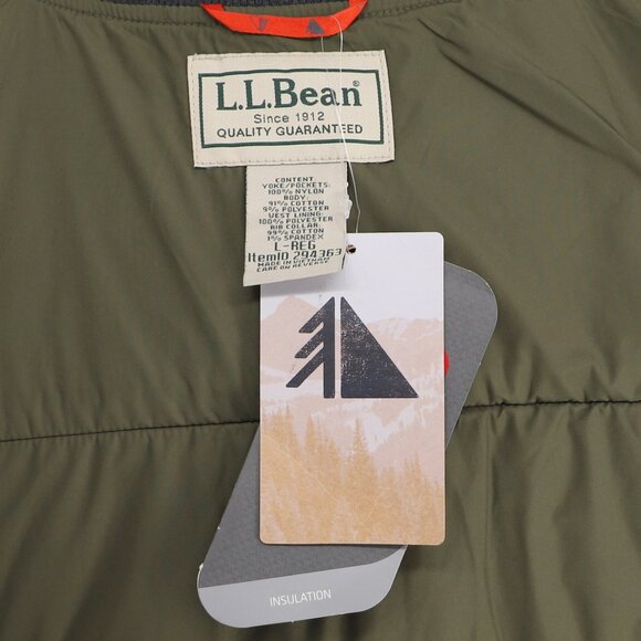 NWT L.L.BEAN Vintage Men's Quilted Utility Insulated Vest Navy Gray Size L - Picture 5 of 6